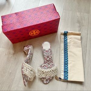 NIB Tory Burch Tatiana Pearl Slides 6